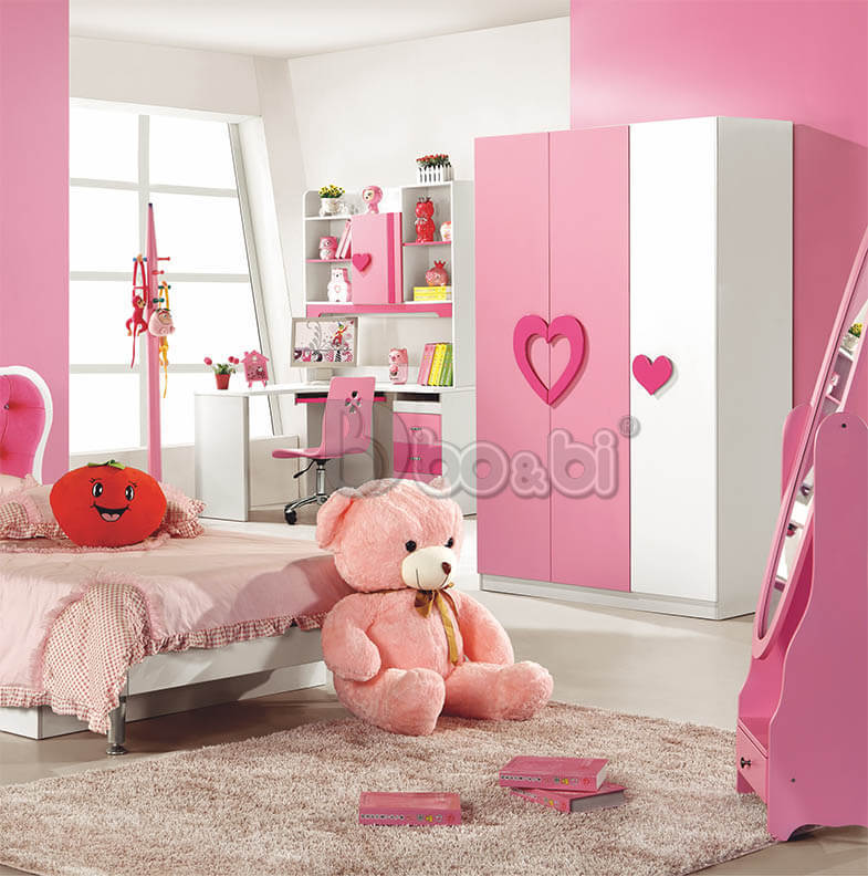 Bộ phòng ngủ cho bé gái màu hồng xinh xắn BB BABY856-4